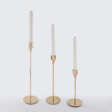 节日生日烛台金色轻奢蜡烛台灯家用西餐浪漫婚礼烛光晚餐道具烛台