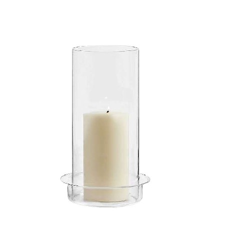 Candle glass cover European wedding candle holder hollow windproof cover for Buddha pastry oil lamp with two ends connected bottomless candle cover