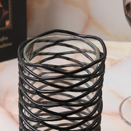 Neoclassical Home Bedroom Sample Room Decoration European Creative Retro Candlestick Metal Hollow Decoration Decoration Decoration