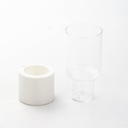 Modern minimalist transparent glass cover decoration, creative candle holder decoration, romantic bedside TV cabinet decoration