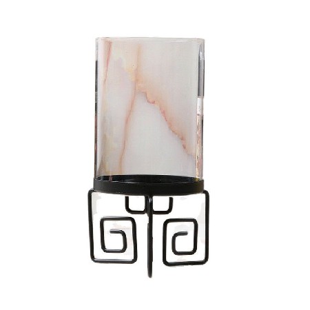 铁艺蜡烛台现代简约玻璃烛台摆件烛光晚餐工艺品家居婚庆装饰定制