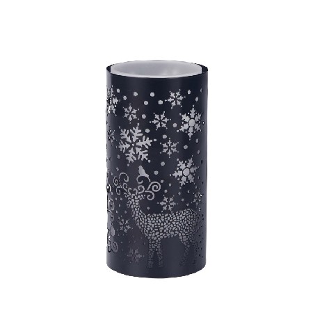 Cross border retro candle holder metal carved American candle cup desktop decoration romantic snowflake Christmas candle holder wholesale