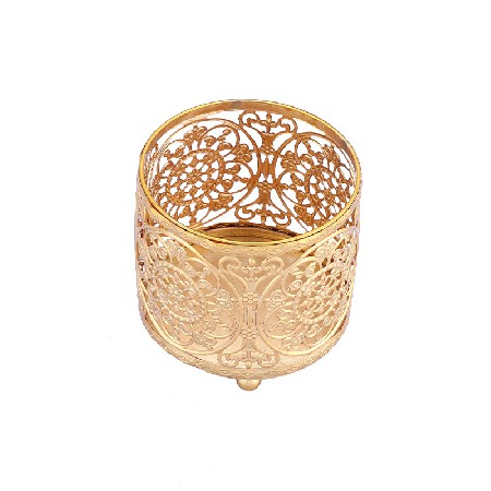 Hollow iron candle holder decoration ornament metal retro candle stand home iron lace candle stand wholesale customization