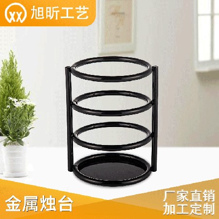 Modern minimalist creative metal candlestick dinner candlelight romantic candle cup Western restaurant decoration fashionable ornaments customization