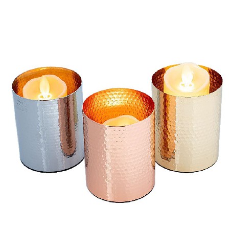 日系圆形创意金属烛台烛光晚餐浪漫蜡烛杯西餐厅家居装饰摆件蜡烛