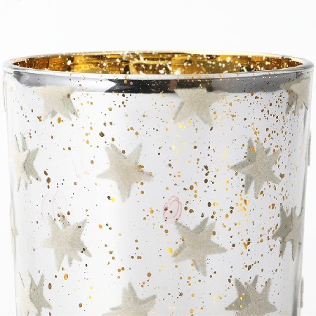 European gold and silver colored glass candle holder cup, circular glass candle holder cup, home decoration, wedding, bar, customized electroplating processing