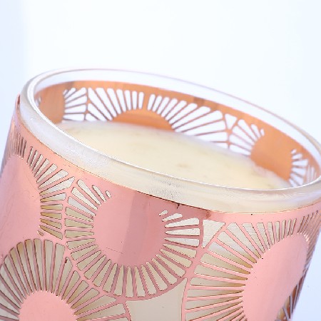 日式创意蜡烛罐浪漫氛围蜡烛台家居装饰摆件蜡烛罐金色带盖现货批