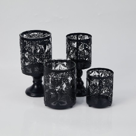 跨境欧式ins创意铁艺烛台蜡烛托圆形家居摆件装饰品蜡烛容器 定制