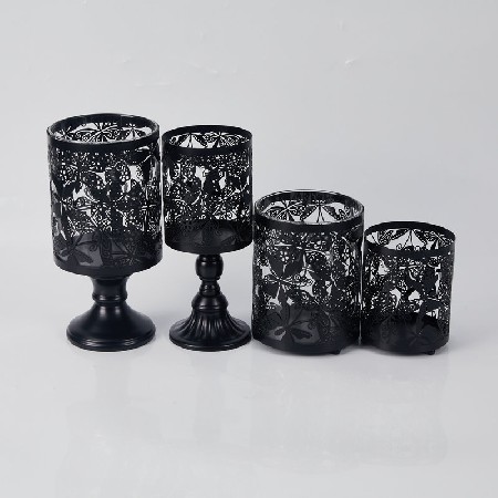 跨境欧式ins创意铁艺烛台蜡烛托圆形家居摆件装饰品蜡烛容器 定制