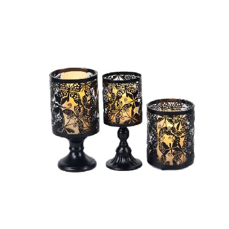 跨境欧式ins创意铁艺烛台蜡烛托圆形家居摆件装饰品蜡烛容器 定制