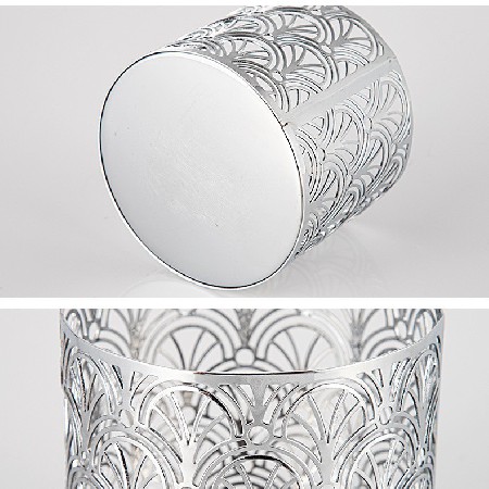 跨境日式圆形创意铁艺烛台烛光晚餐浪漫蜡烛杯西餐厅装饰摆件烛杯