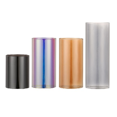 Electronic candle glass lampshade aromatherapy jar candle cup cylindrical candle holder ornament customized gift candle holder