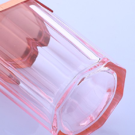 Cross border candle cup, transparent glass atmosphere, metal lid, candle aromatherapy can, home rainbow design, customized candle holder