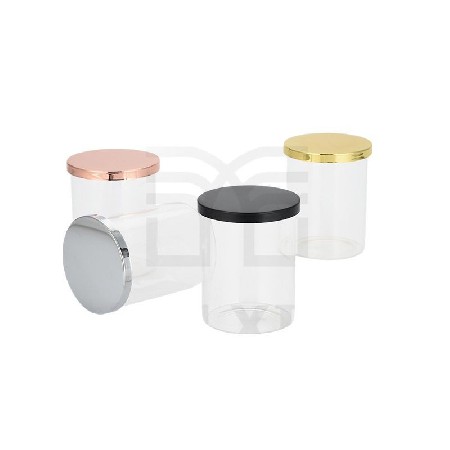 玻璃蜡烛杯氛围密封玻璃杯金属盖家居餐厅桌面装饰摆件定制玻璃瓶