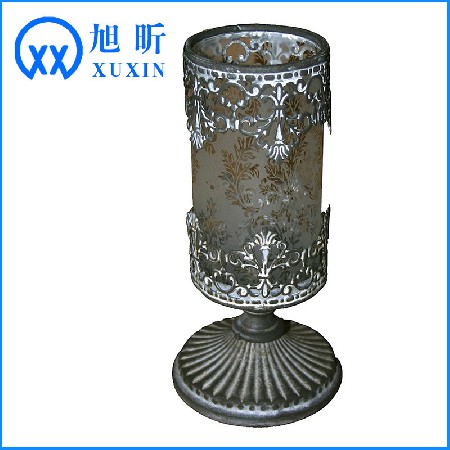 蜡烛台创意复古铁艺镂空烛台婚庆酒店家居餐厅餐桌装饰摆件可定制