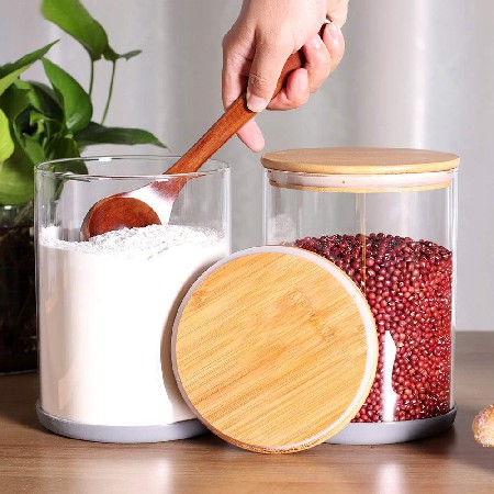 Kitchen specific glass sealed jar, household storage container, snacks, salt, rice, candy, miscellaneous grains glass storage jar, customized