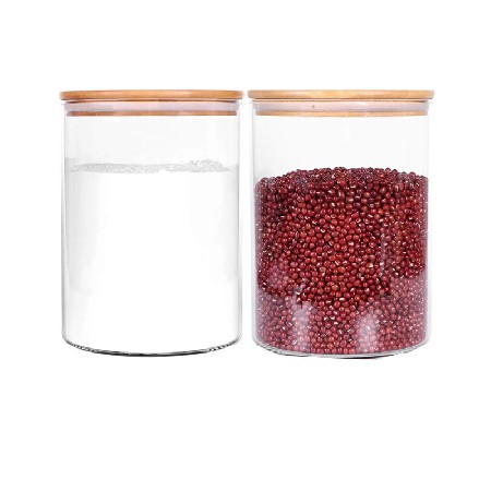 Kitchen specific glass sealed jar, household storage container, snacks, salt, rice, candy, miscellaneous grains glass storage jar, customized