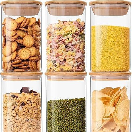 方形玻璃密封罐零食糖果收纳罐家居厨房食品豆类玻璃储物罐定制