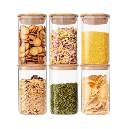 方形玻璃密封罐零食糖果收纳罐家居厨房食品豆类玻璃储物罐定制