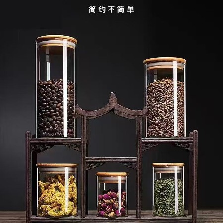 Glass sealed jar, glass sealed jar, kitchen food moisture-proof storage jar, miscellaneous grains, nuts, tangerine peel, tea jar, wholesale