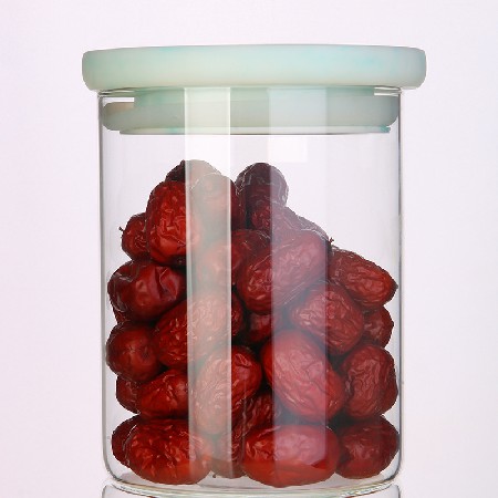 Sealed jar, glass bottle, transparent tea jar, kitchen food storage jar, miscellaneous grain storage jar, household storage jar with lid, customized