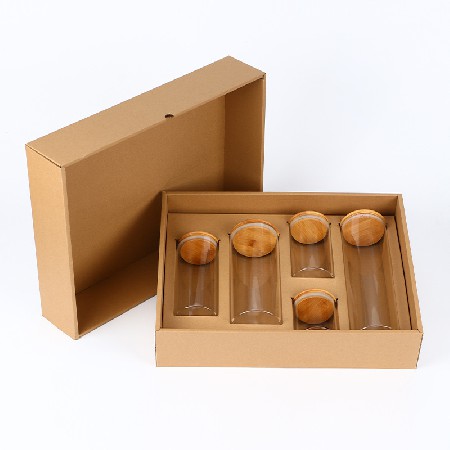 High borosilicate glass sealed jar, food storage jar, wooden lid, tea, tangerine peel, kitchen, miscellaneous grain storage glass jar, customized