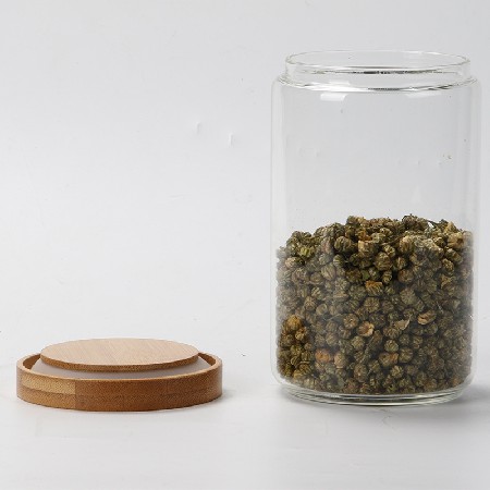 Sealed jar, glass bottle, transparent small tea jar with lid, household kitchen food, miscellaneous grain storage box, storage jar