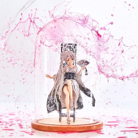 Solid wood base, eternal flower, glass cover, vase gift, handmade toy, LED night light, illuminated base, customized