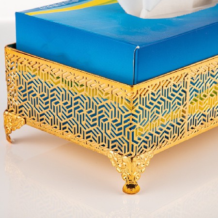 金属镂空纸巾盒欧式金色创意酒店餐厅纸巾架家居装饰客厅茶几收纳