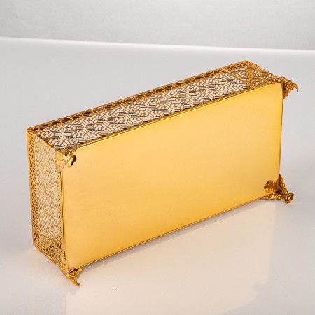 欧式金色创意镂空纸巾盒酒店餐厅纸巾架家居装饰客厅茶几纸巾收纳