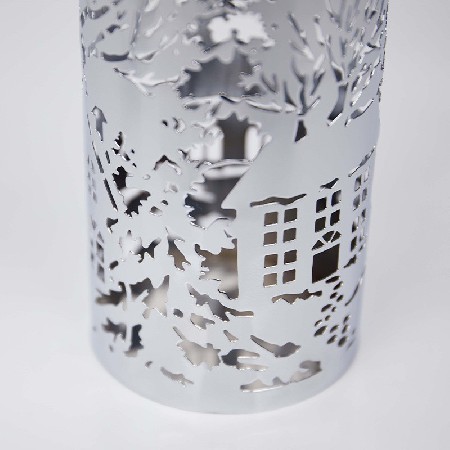 铁艺镂空蜡烛台圣诞烛台麋鹿雪花冬日氛围透光金属欧式蜡烛台定制