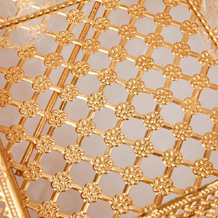 金属蜡烛台镂空透光茶盘家用茶几神台佛堂灯架供灯烛台摆件定制