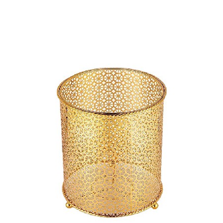 金属垃圾桶简约时尚北欧创意垃圾桶家用办公室废纸篓铁艺镂桶定制