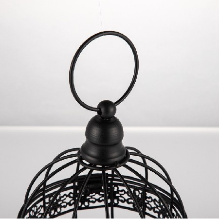 Creative Birdcage Candlestick Black European Simple Retro Candlestick Restaurant Home Decoration Pendant Iron Hollow Customization