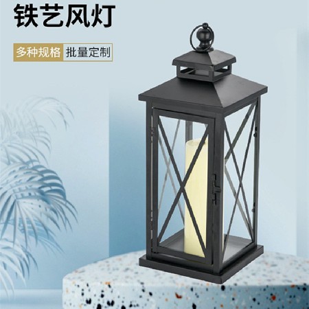 铁艺风灯蜡烛台户外餐厅客厅浪漫氛围家居装饰摆件金属工艺品定制
